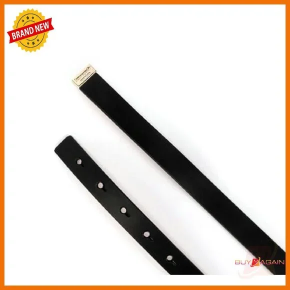 Leather Bow Belt Adjustable Pinhole Closure Formal Casual Accessory